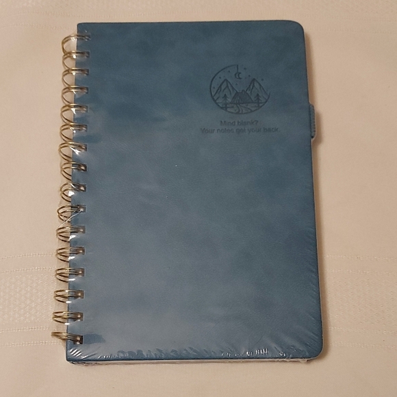 Mountain Design Blue Spiral Notebook - Picture 2 of 6